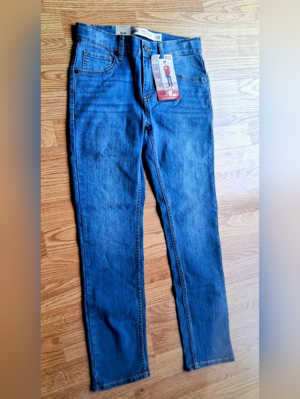 NWT Levi's Boys Blue Jeans, 510 Skinny Fit, Sz 12, MSRP $40